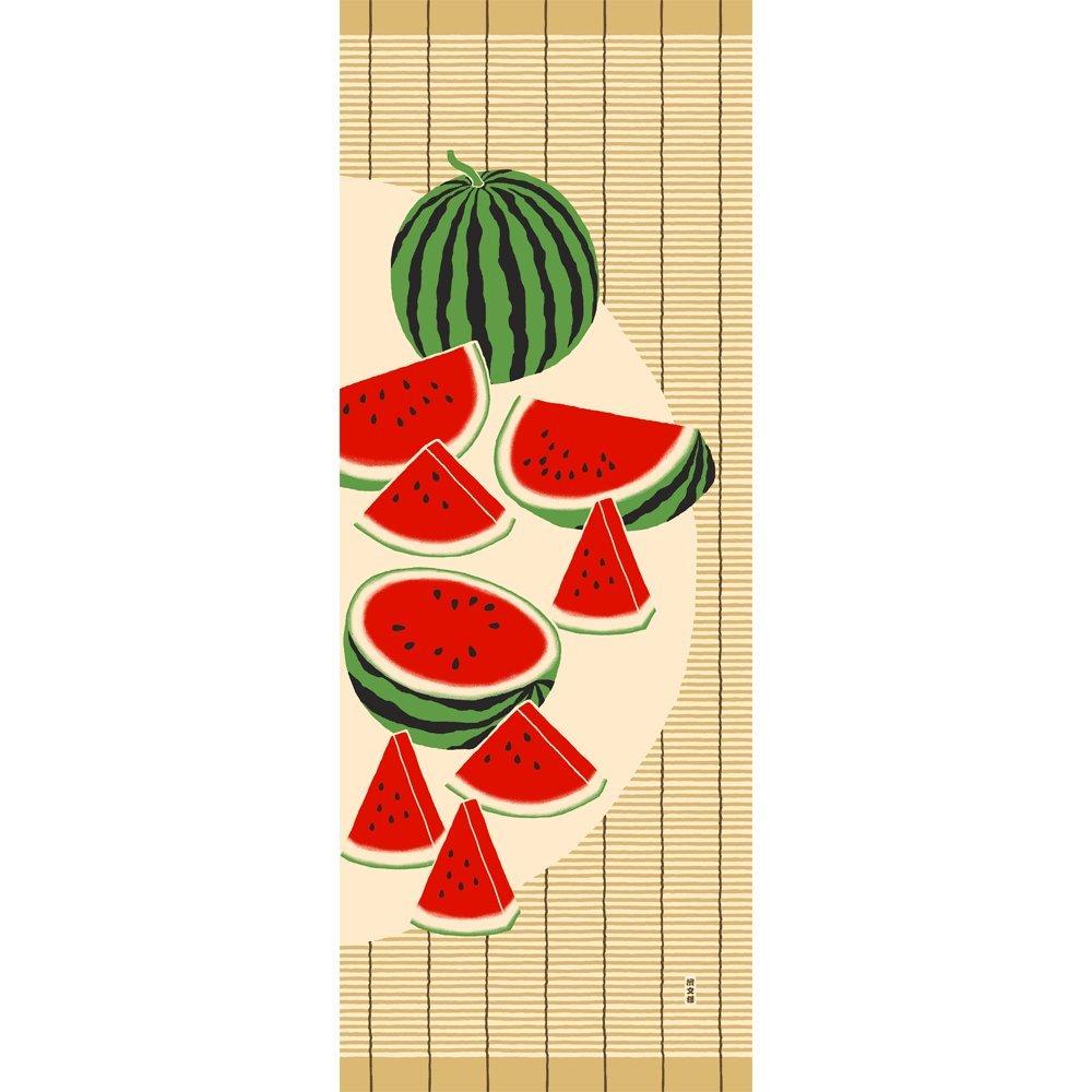 Hamamonyo Illustrated Hand Watermelon and Reeds Towel