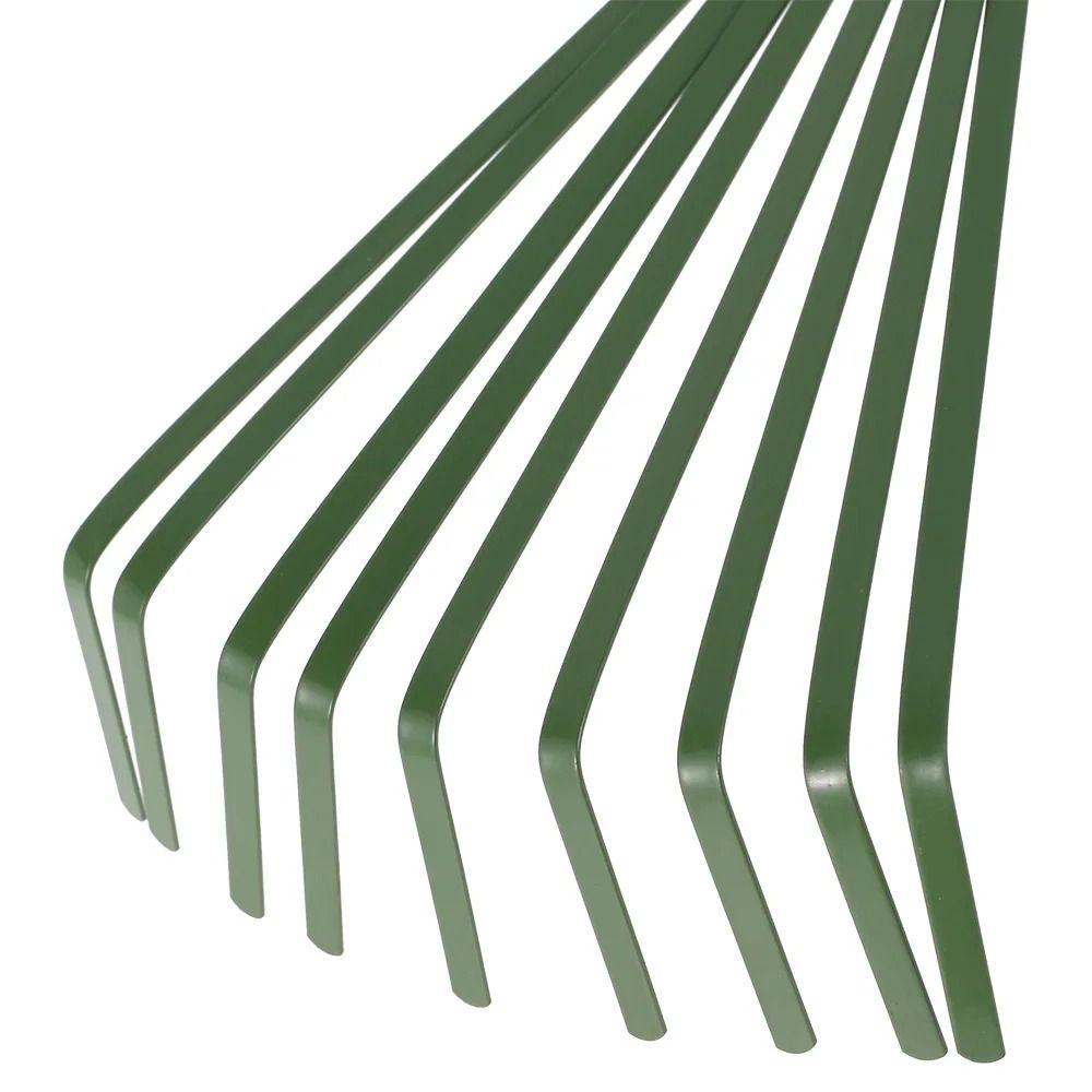 Iron Grass Rake Comfort Grip Hand Rake Cleaning Rake Leaf Broom  Lawns