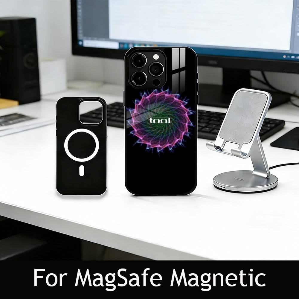 Music T-Tool B-Band R-Rock Phone Case For iPhone17,16,15,14,13,12,11 Plus,Pro Magnetic with Magsafe Wireless Charging