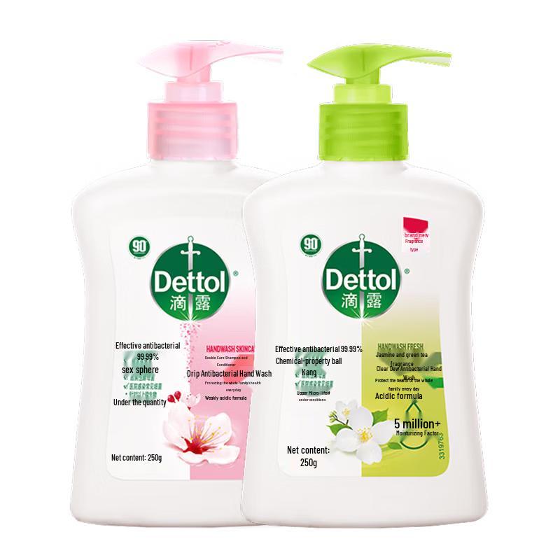 Dettol Antibacterial Hand Wash - Moisturizing & Green Tea Combo (2x250g)