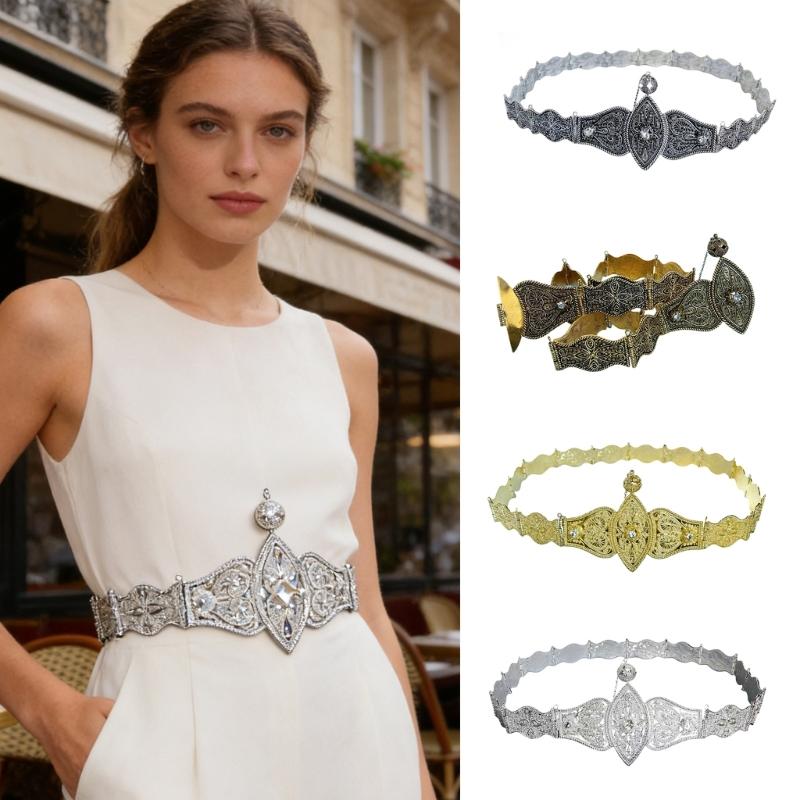 Traditional Caucasian Ethnic Belt Zinc Alloyed Retro Design Waist Sash For Men Women And Kids Fashion Accessory
