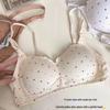 Japanese Polka Dot Seamless Push-up Bra for Small Busts - Comfort Fit for Women