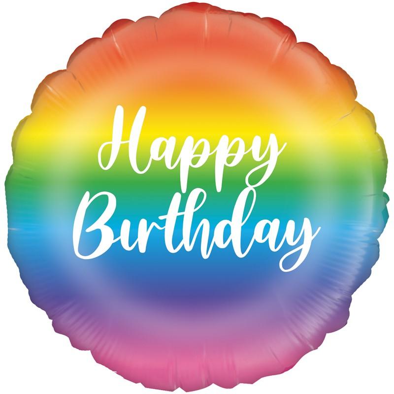 Oaktree Script Happy Birthday Foil Balloon