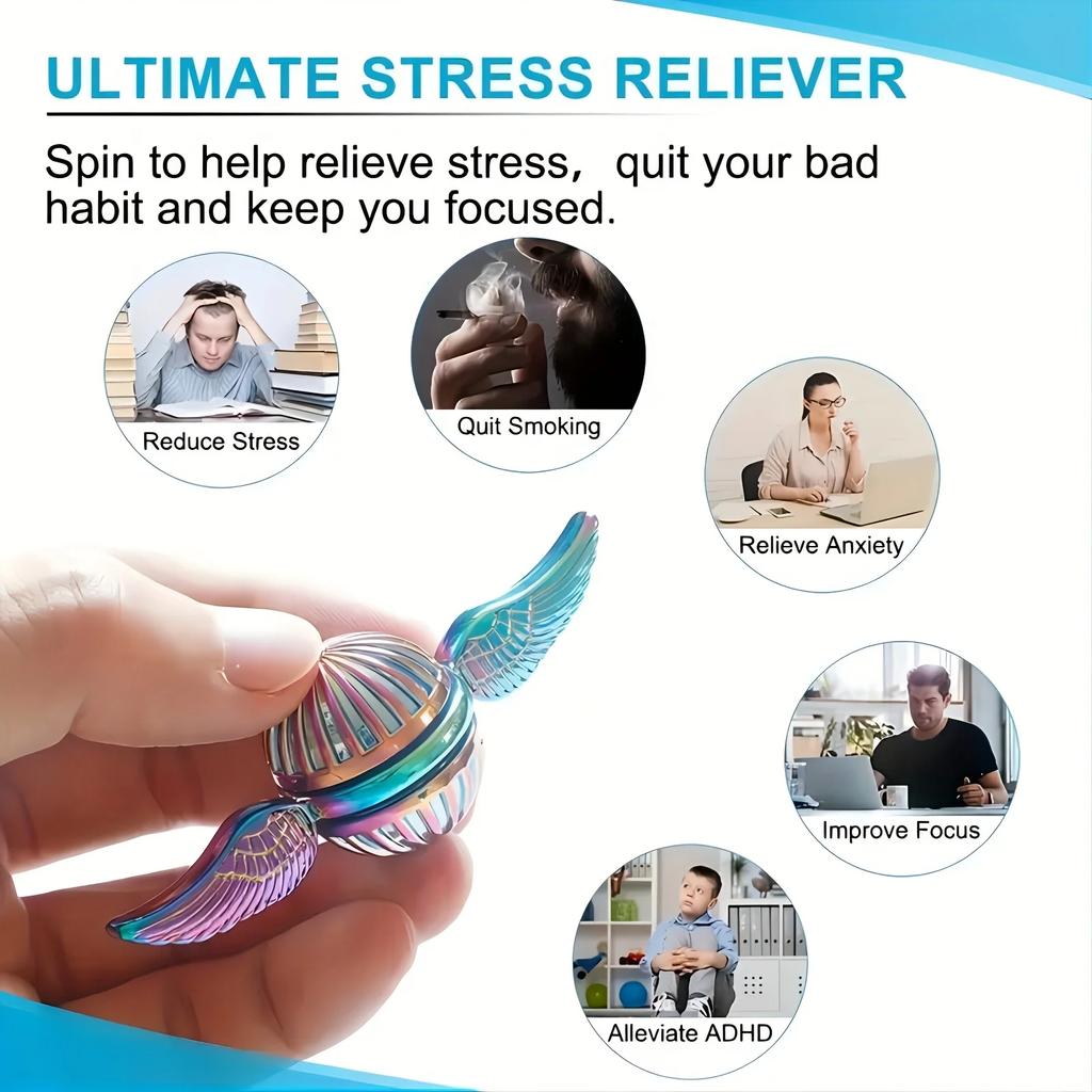 Fidget Spinner Magic Power Orb Anxiety Toys,Stress Relief Reducer Spin Fidgets Finger Spinners Toy,Relief Anxiety for Adults