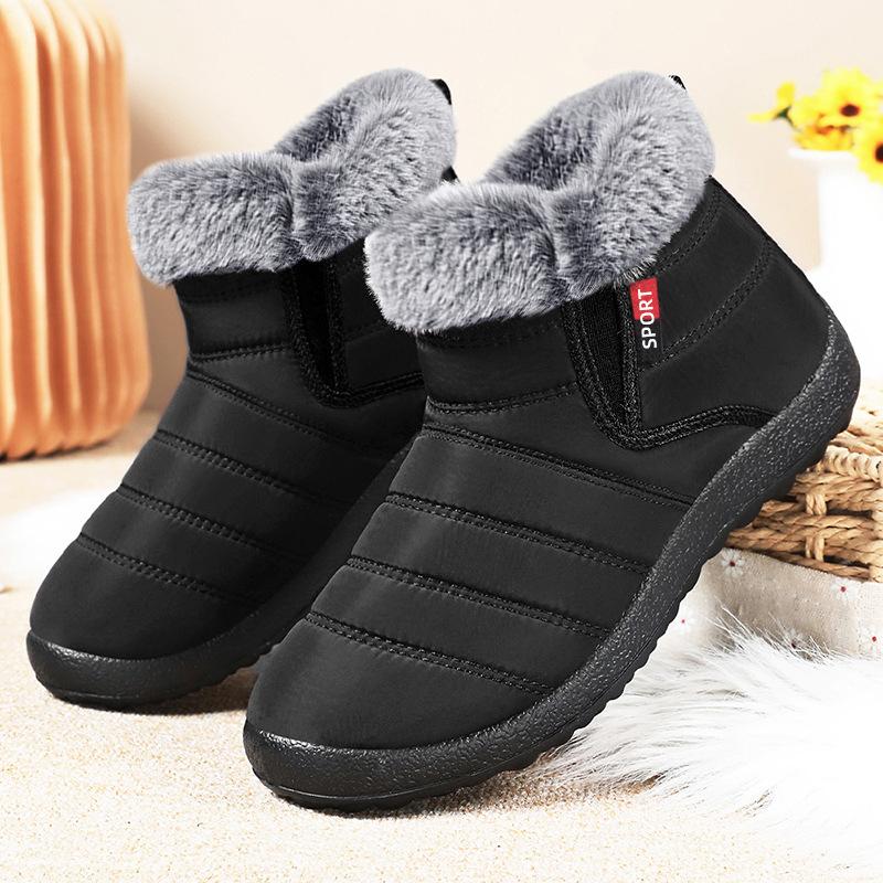 Cotton Shoes Women's Winter Fluffy Shoes TEMU Snow Boots Thickened Velvet Shoes Warm Women's Boots Cotton Boots