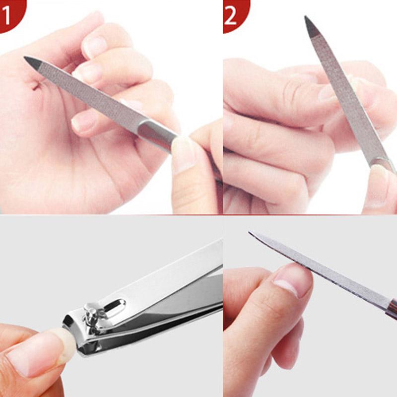 1 PC Stainless Steel Files Nail File Buffer Metal Grinding Sanding Manicure Pedicure Scrub Nail Art Tools Manicure Pedicure Tools