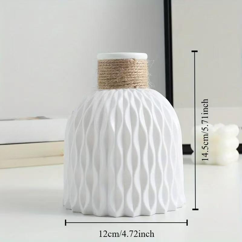 Plastic Flower Vase,Faux Ceramic Vase For Home Decoration Flower Arrangements,Home Decor,Flower Vase,Centerpiece,Table Decor