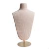 Necklace Bust Display Stand Adjustable Height Jewelry Finish Mannequin for