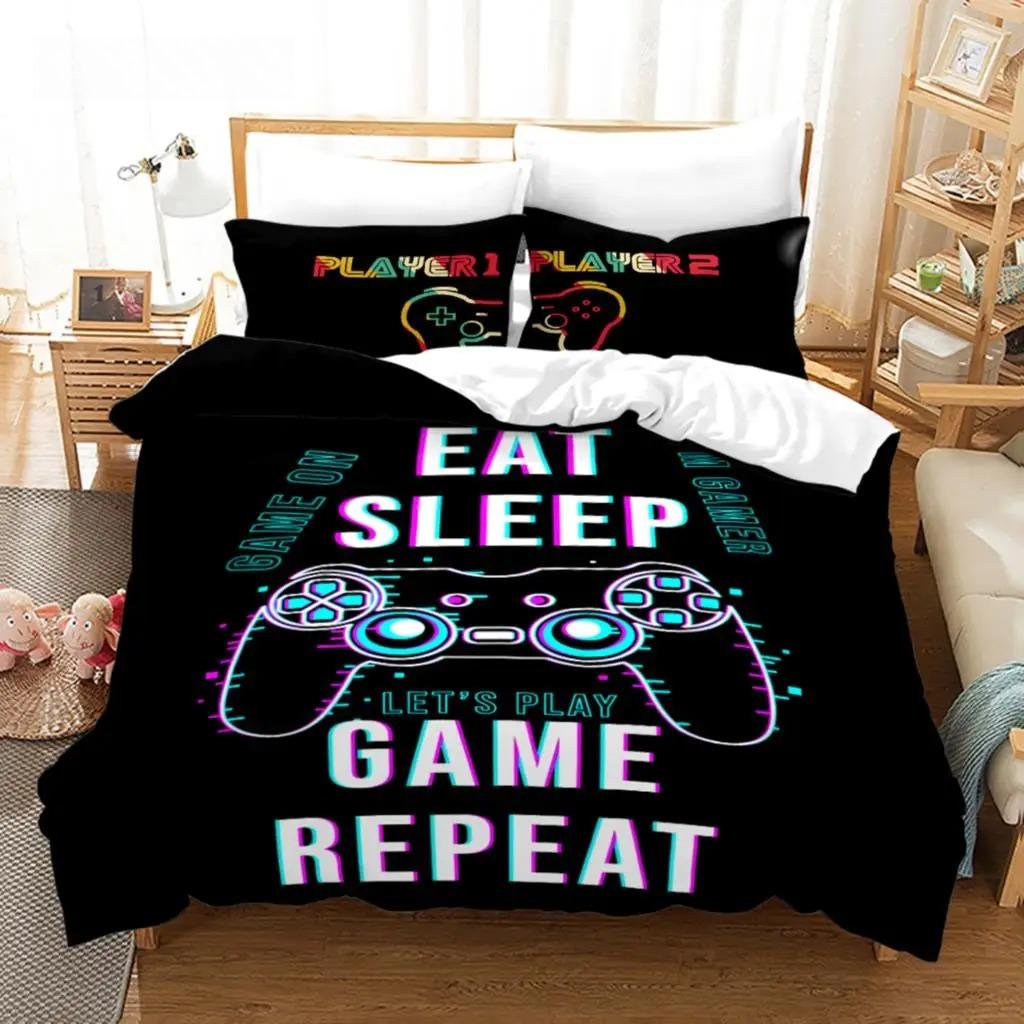 Comforter Gamepad Bedding Set Kids Boys Teens Gifts Bedroom Decoration Video Game For Youth New Game Controller