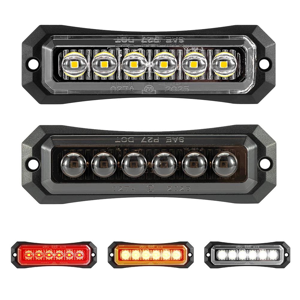 12v/24v Trailer Truck Side Marker Lights 2/4/6 LED Truck Grill Lights Position Lights Sealed Smoked Red LED Lights For Trucks