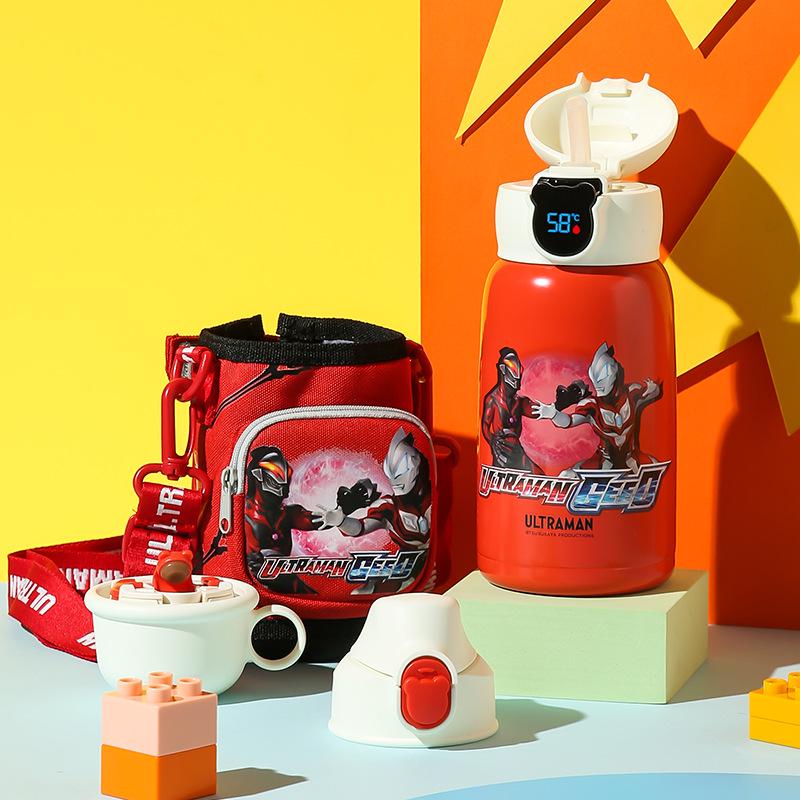 Ultraman Bear Smart Thermos Cup - Children s Straw Water Cup & Gift 630ml
