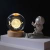 Engraved Crystal Ball Night Light with Wooden Base - Perfect Gift for Valentine's Day and Anniversary Galaxy Light