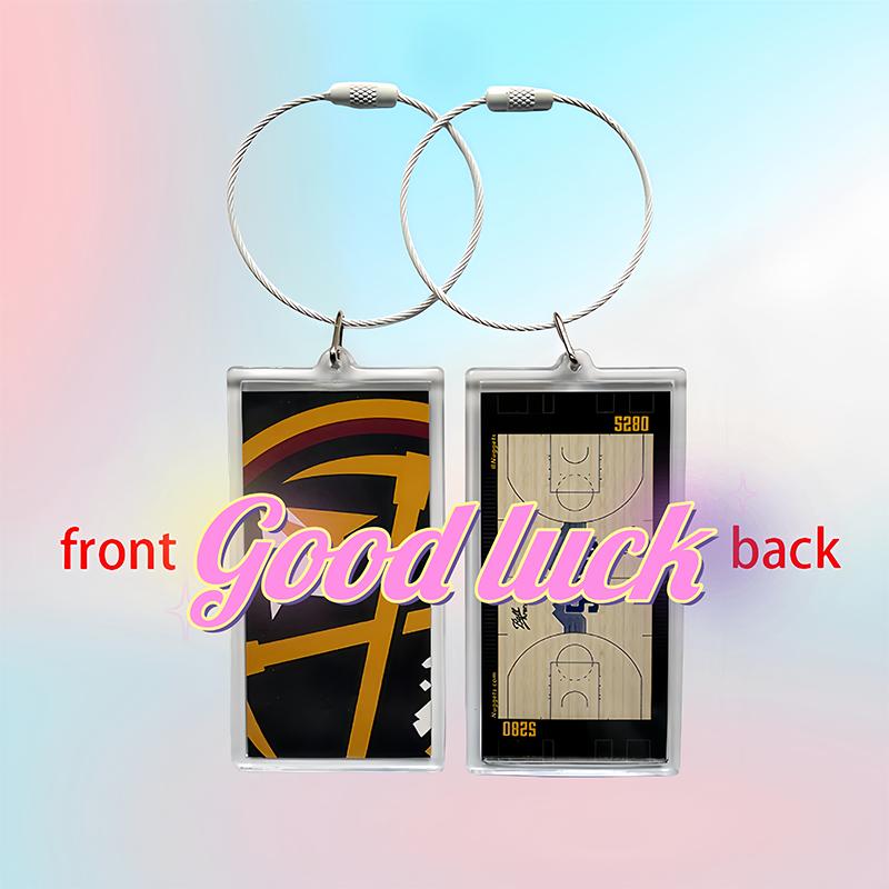 Sports Backpack Handbag Team Keychain Idol Star Basketball Court Keychain