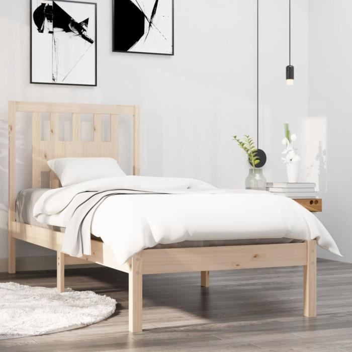 VidaXL Bed Frames Solid Wood 90x190 Cm Single 3104028