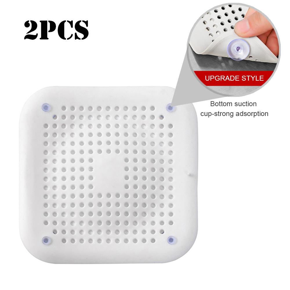 Silicone Floor Drain Mat Household Kitchen Sink Anti Clogging Filter Patch Bathroom Drain Hair Suction Cup Filter Screen Tools