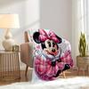 1pc Velvet Pink Minnie Mouse Bedding Throw Blanket Sofa Coverlet Gift Home Decoration Cute Cartoon Character Warm Plush Throw