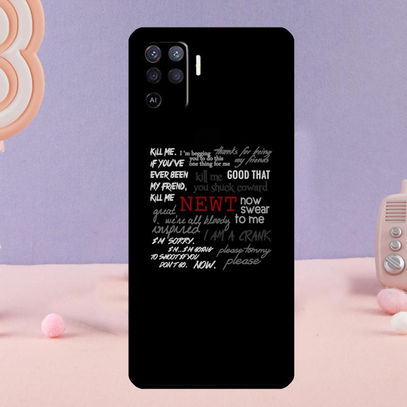 The Maze Runner Qoutes Phone Case For Oppo A78 A98 A80 A40 A60 A18 A38 A58 A15 A17 A77 A74 A94 A54 A57S A16 A76 A96