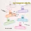 Colorful Transparent Jelly Clips: Anti-Curl Corner Clips for Students' Books and Documents
