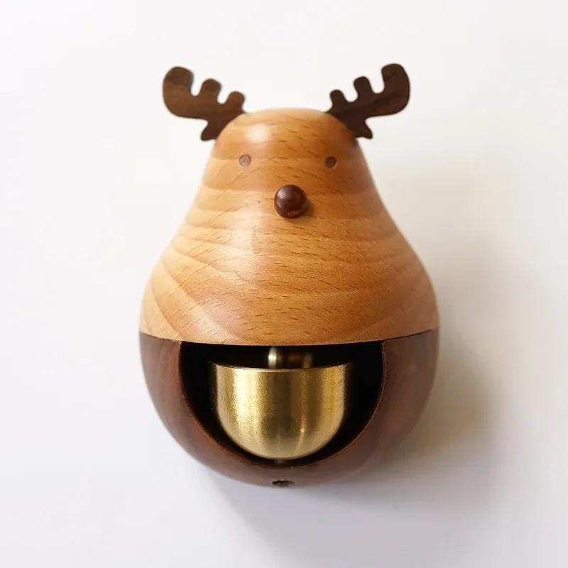 

Cute Cat Wooden Wind Chimes Copper Bells Door Entry Reminder Bell Entry Doorbell Pendant Home Decor Opening Housewarming Gift Quality
