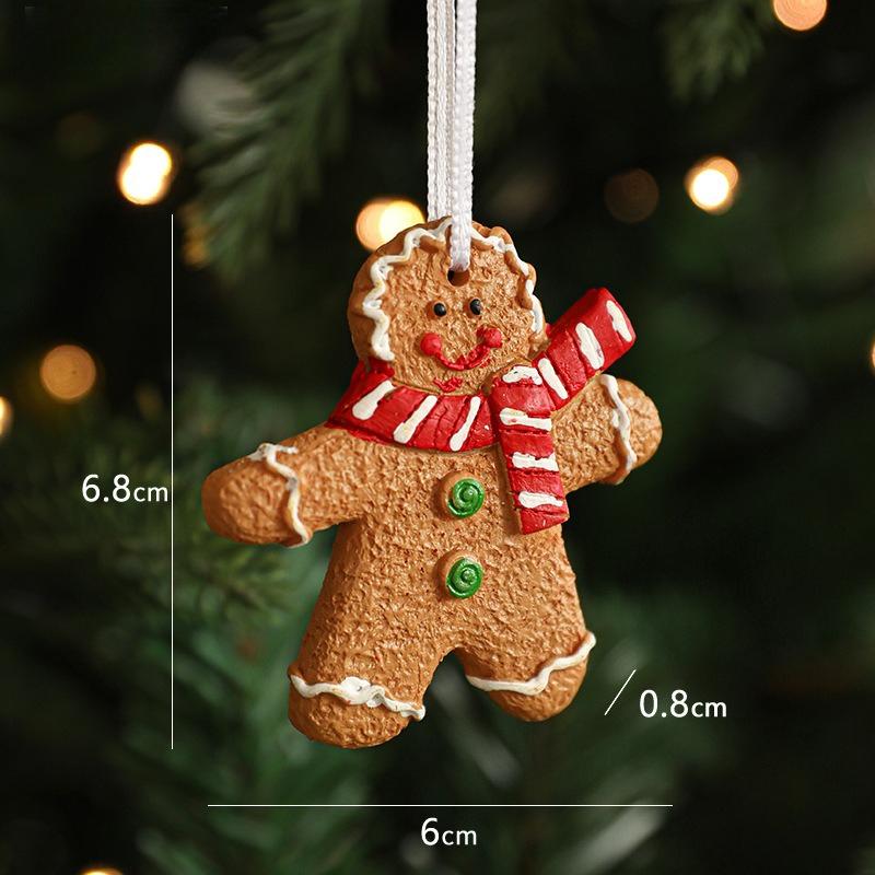 Смола Пряничный человечек Подвеска на рождественскую елку Любовь Пряничный домик Сделай сам Рождественская подвеска