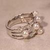 French romantic baroque pearl closed ring, girls wear ins index finger ring light luxury high-end ring