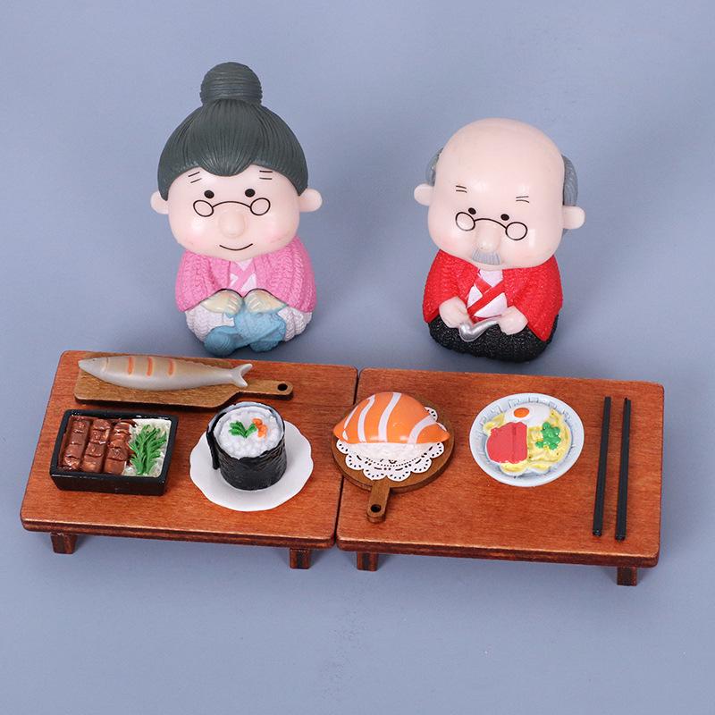 Japanese Miniature Food Simulation Playset: Sushi, Ramen, Sake Model