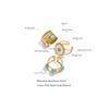 Yhpup Stainless Steel Fashion Summer Open Adjustbale Ring for Women Cheap Trendy Charm Stone Ring Jewelry Accessories