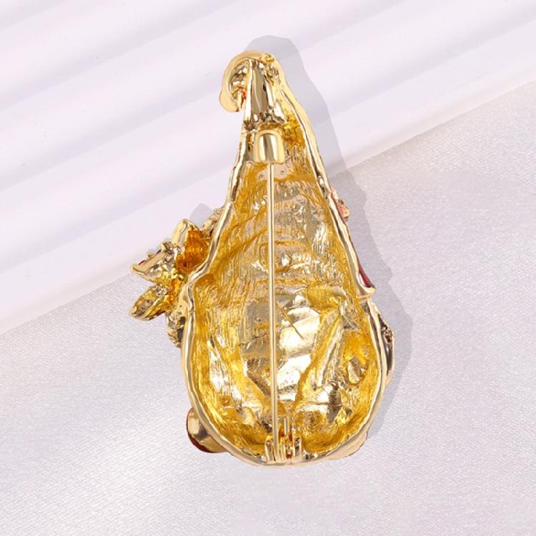 Broche de Noël pour Femmes Filles Strass Cristal Père Noël Broches de Noël