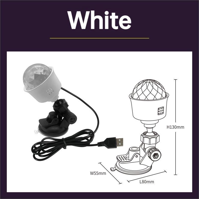 LED Rotating Colorful Projector Night Light USB Disco Stage Party Lamp for Home Bedroom Christmas Decoration Kids Gift