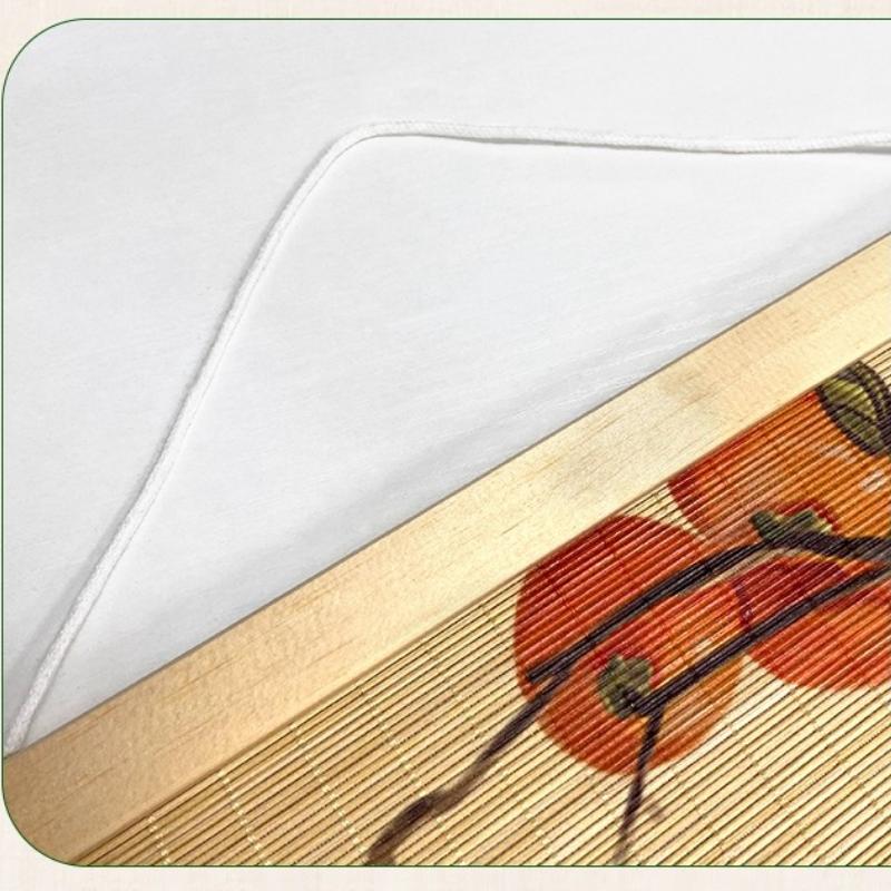 Chinese Style Bamboo Hanging Painting Curtain Roller Lotus Flower Study Zen Tea Background Room Decor 40x80cm/40x100cm