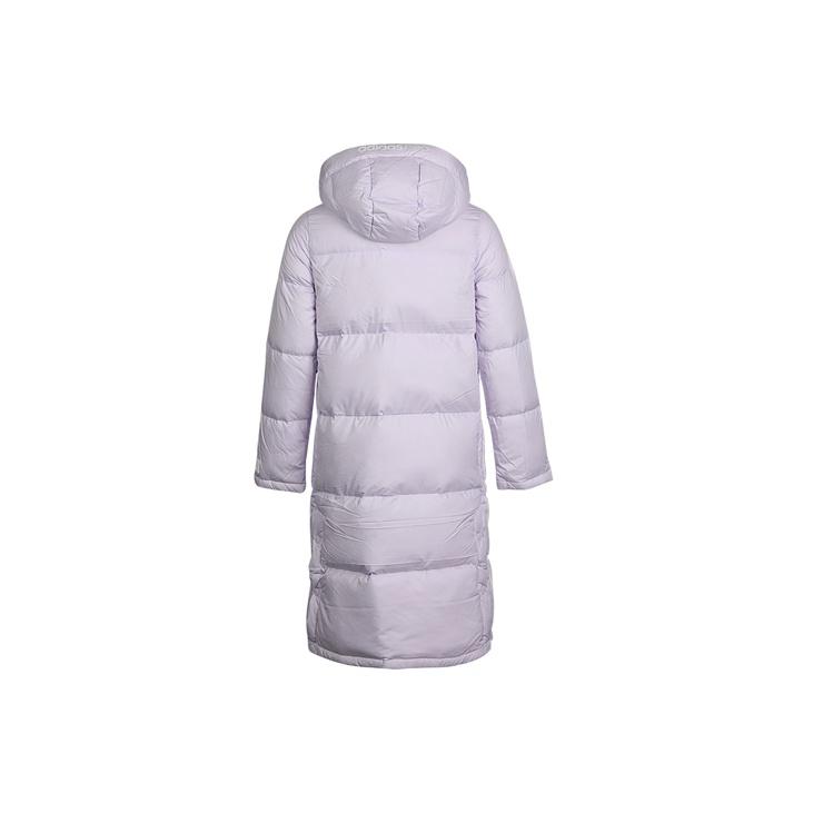 adidas Neo Damen Super Daunen Puff Winddicht Warm Lässig Sportlich Einfarbig Kapuzen Daunenjacke Winter Damenjacke Helllila GJ8809