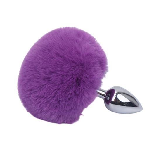 Metal Anal Plugs with Faux Fur Stainless Steel Butt Plugs for Prostate/G-Spot Stimulation Weighted Ergonomic Design Body-Safe Discreet Adult Toy