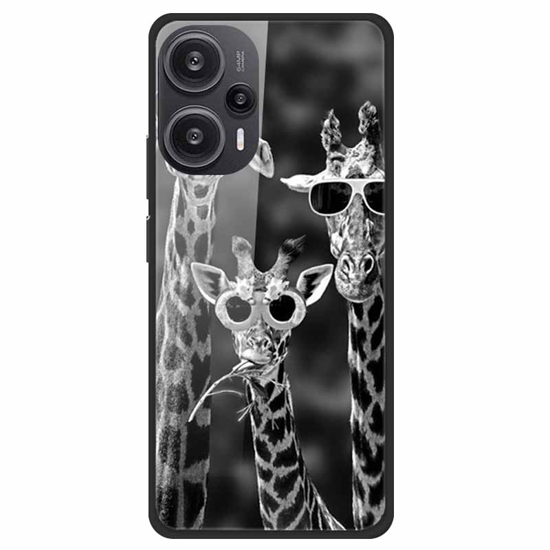 For Xiaomi Poco F5 5G F5Pro Case Luxury Tempered Glass Soft Bumper Phone Cover for POCO F5 Pro 2023 Fundas on PocoF5 Painted