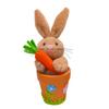 Easter Bunnies Decorations Simulation Rabbit Figurine Desktop Artificial Animal Model for Easter Day Garden Decor