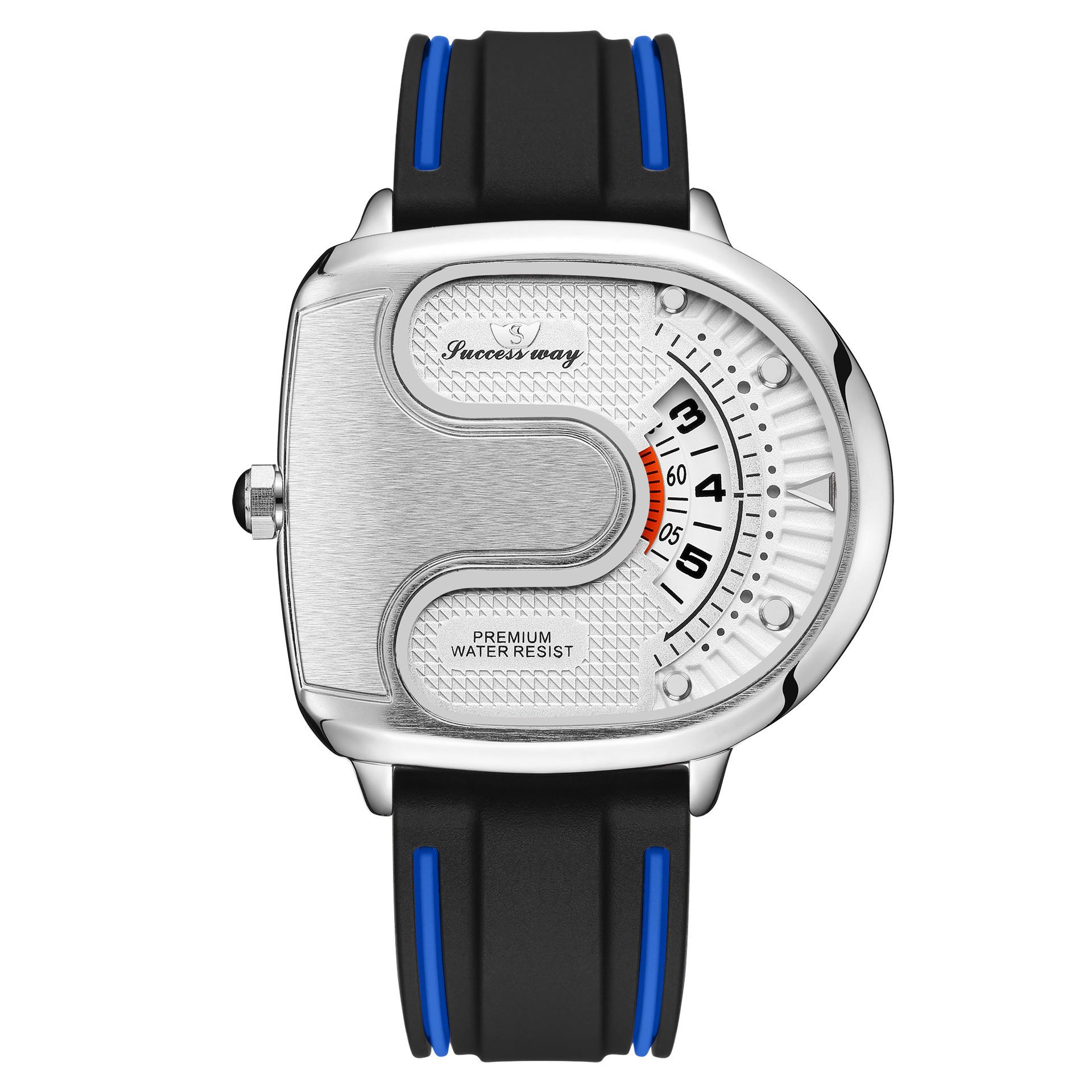 Decoration Fashion Personality Simple Watch Alloy Fashion Quartz Watch Silicone серебряный