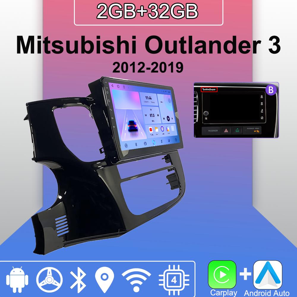 

Android Carplay автомобильное радио для Mitsubishi Outlander 3 2012-2019 мультимедийный проигрыватель головное устройство стерео GPS навигация BT WIFI 2+32 ГБ 2+32GB,B