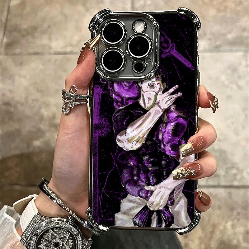 Anime Fushiguro Toji JUJUSU Soft Phone Case For iPhone 15 16 17 Air 14 Pro Max 16E Plus 13 12 Mini Plating Anti-Fall Fundas