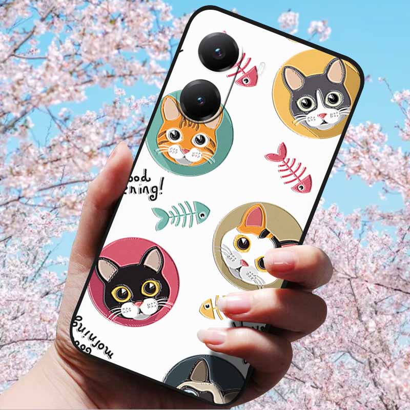 For Xiaomi Poco X7 Pro 3D Relief Flower Emboss Soft Silicone Case Cartoon Painted Back Cover for Poco X7 Pro with 3D Relief Case