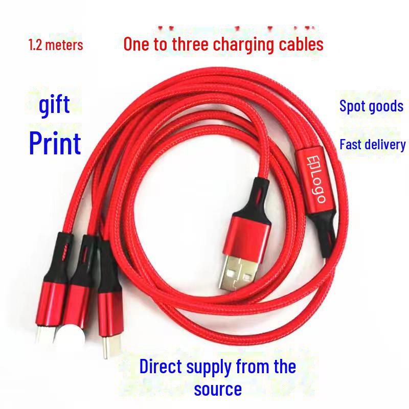 

1-to-3 Data & Charging Cable for Android & Huawei Type 2A Bare 3-in-1 Braided синій