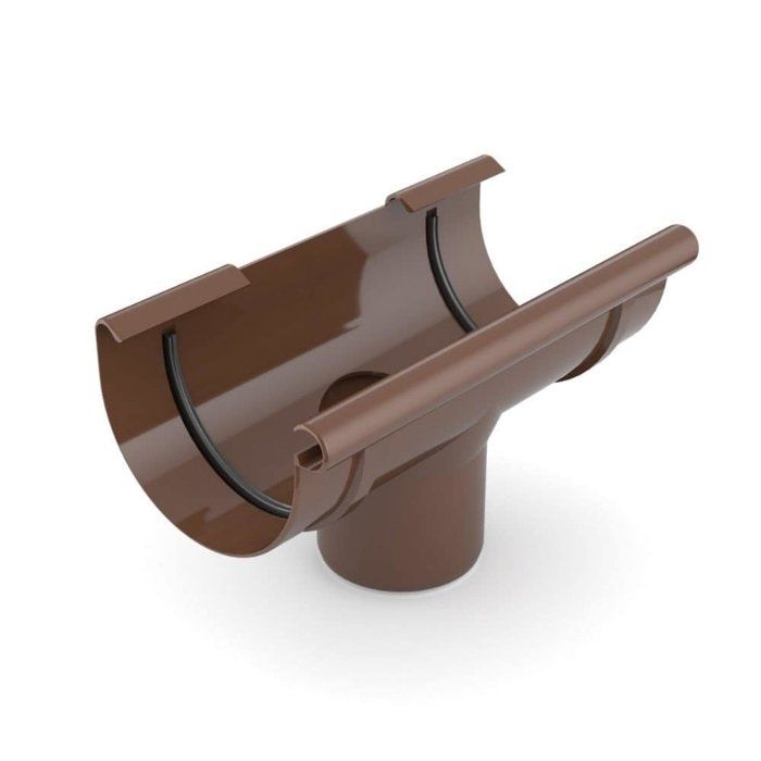 Naissance de Gouttière Marron, Système 100/90, Raccord Gouttière