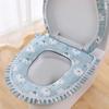 2 Teile/satz Four Seasons Universal-Toilettensitzkissen Stoffgewebe Toilettenmatte mit Reißverschluss Haushaltsweicher waschbarer Toilettenringbezug