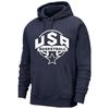 Men's Hoodie - NPZ - USA Basketball - Navy Blue - Kangaroo Pocket - 60% Cotton/40% Recycled Polyester