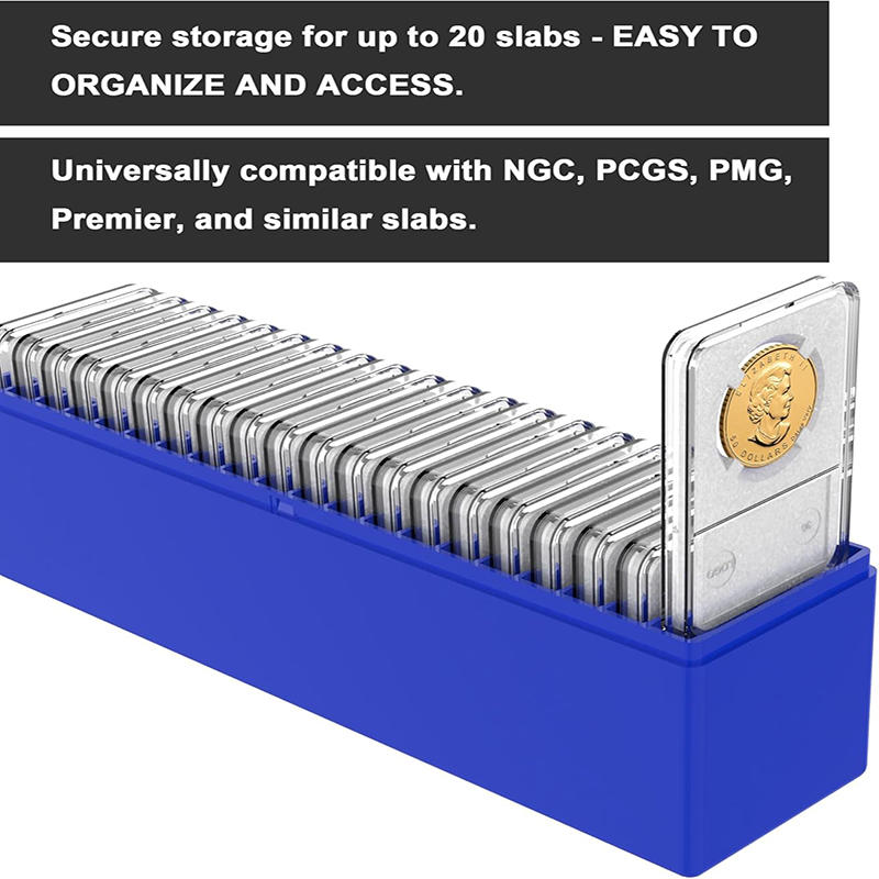 Kreativní plastový úložný box na mince kompatibilní s 20slotovými držáky na mince Sběratelský box Kancelář Škola Domov Bankovní potřeby