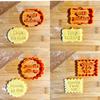 4Pcs Cookie Cutters Molds with Good Wishes Cookie Stamp Pastry Tools Biscuit Mold for Baking Fondant Cutter Cookie