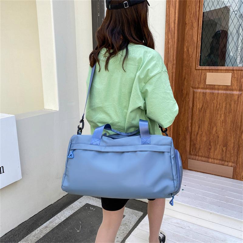 Dry and wet separation yoga bag fashionable simple wind fitness bag candy color fashion handbag