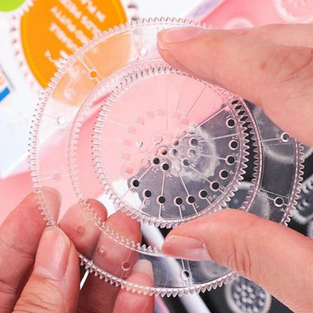 None Drawing Template Spirograph Wheels None Drawing Template Educational Gear Rack Plastic Rings Spiral Pattern