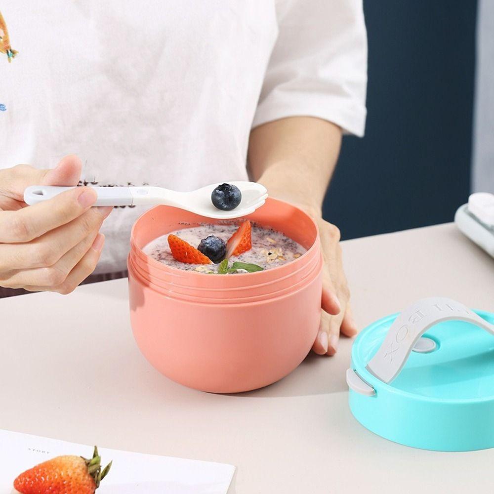 Borcan Termic pentru Alimente 600ml, Recipiente Termos Izolate în Vid, Cupă Izolată pentru Supă, Depozitare Lapte