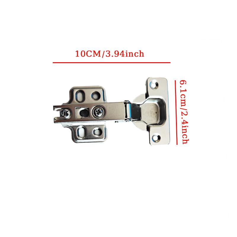 2 Pcs Stainless Steel Cabinet Door Hinges Close Quiet Wardrobe Door Concealed Hinges