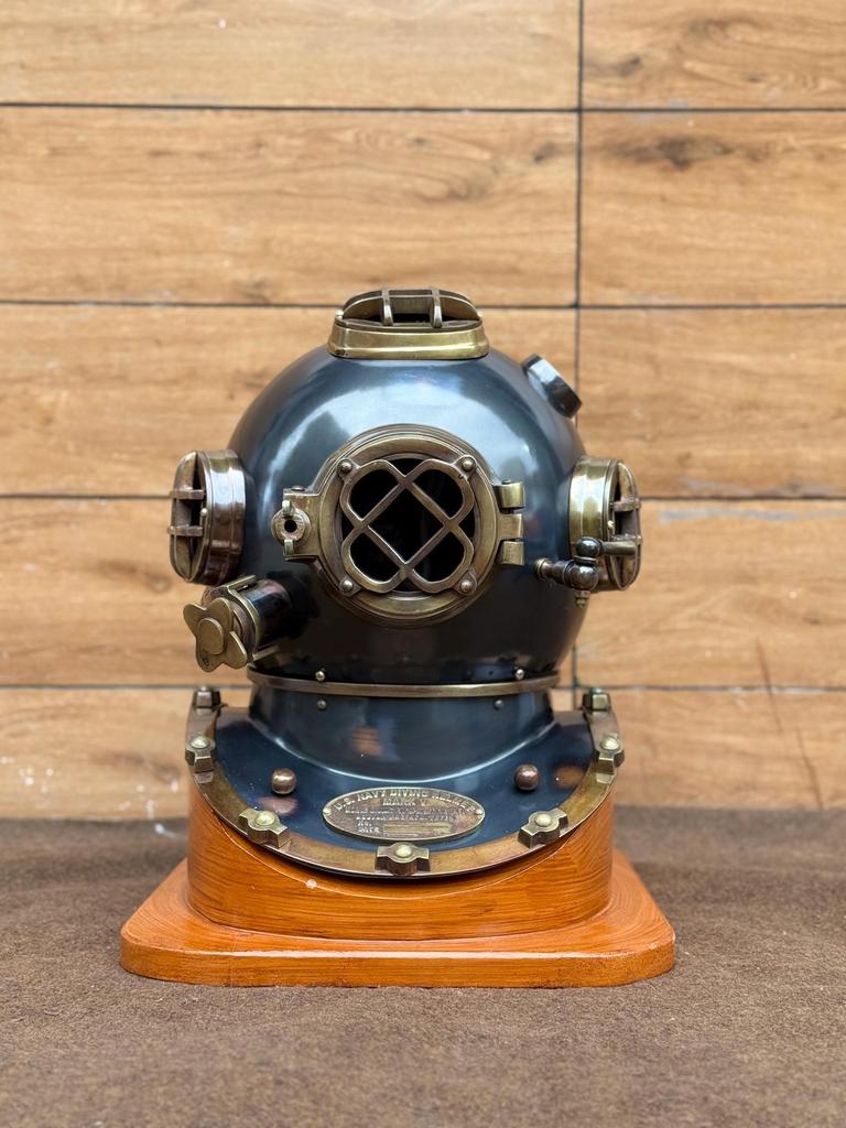 Vintage Scuba Diving Helmet Maritime Decor Replica Collectible Gif