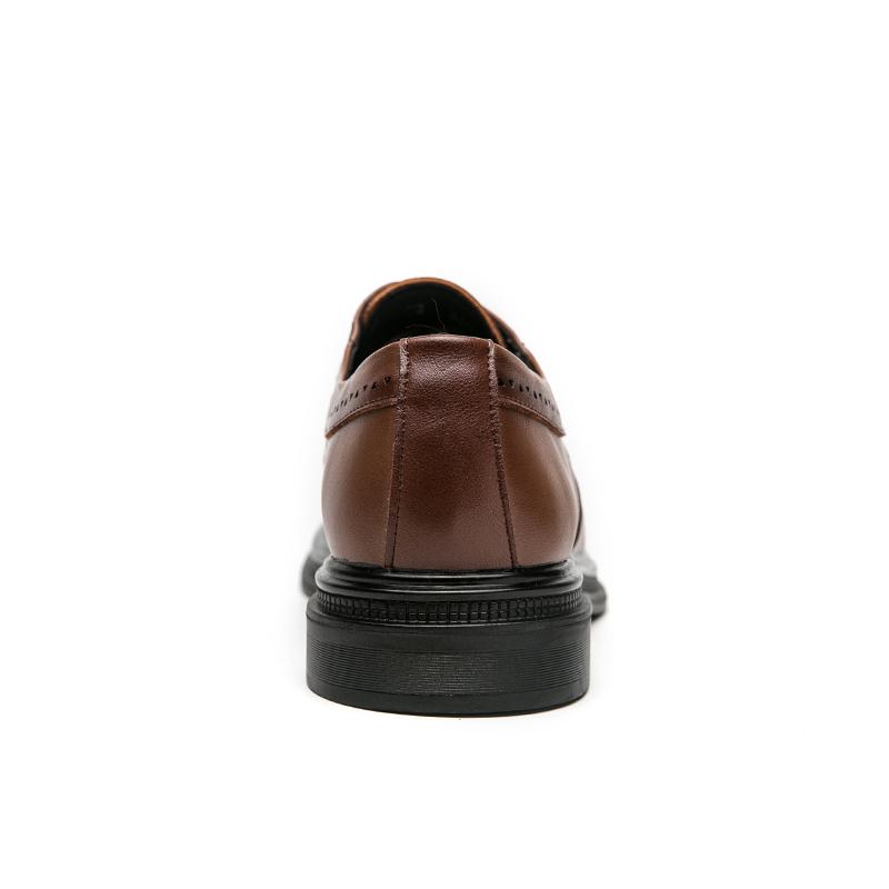 Chaussures en cuir décontractées pour hommes, style britannique, à bout pointu